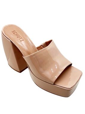 🆕{Shutz} Aretha Patent Leather Platform Sandals